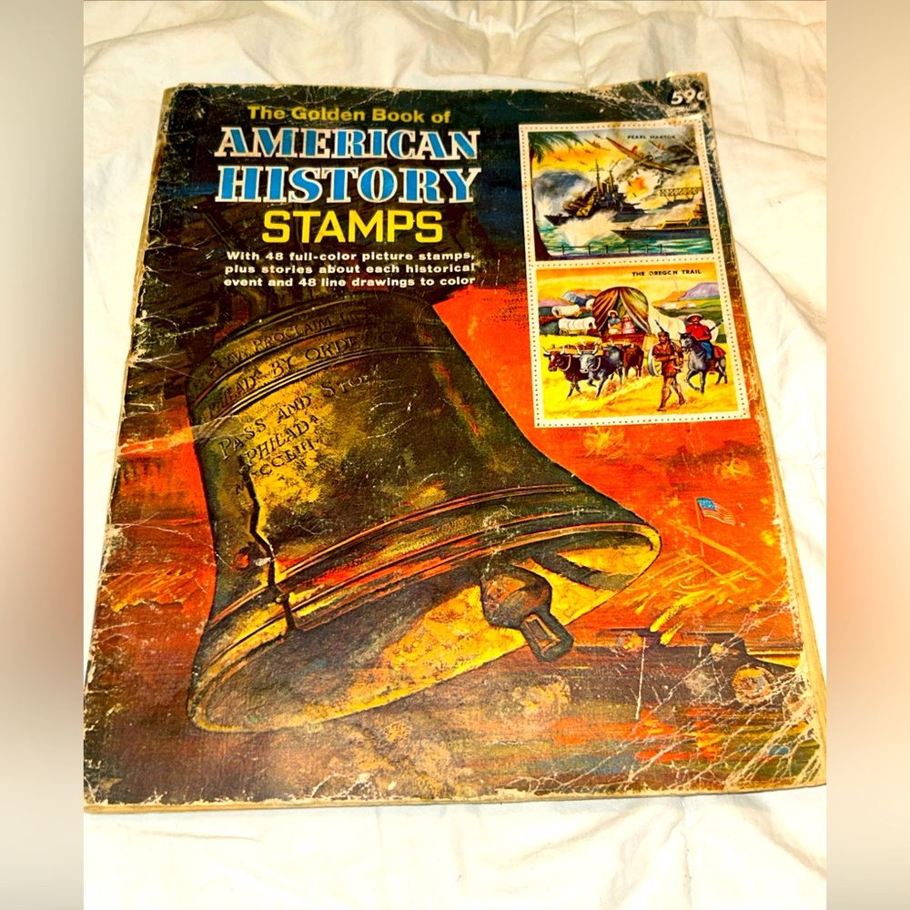 The Golden Book of American History Stamps by Jean Cushman, 1966, 2nd Edition